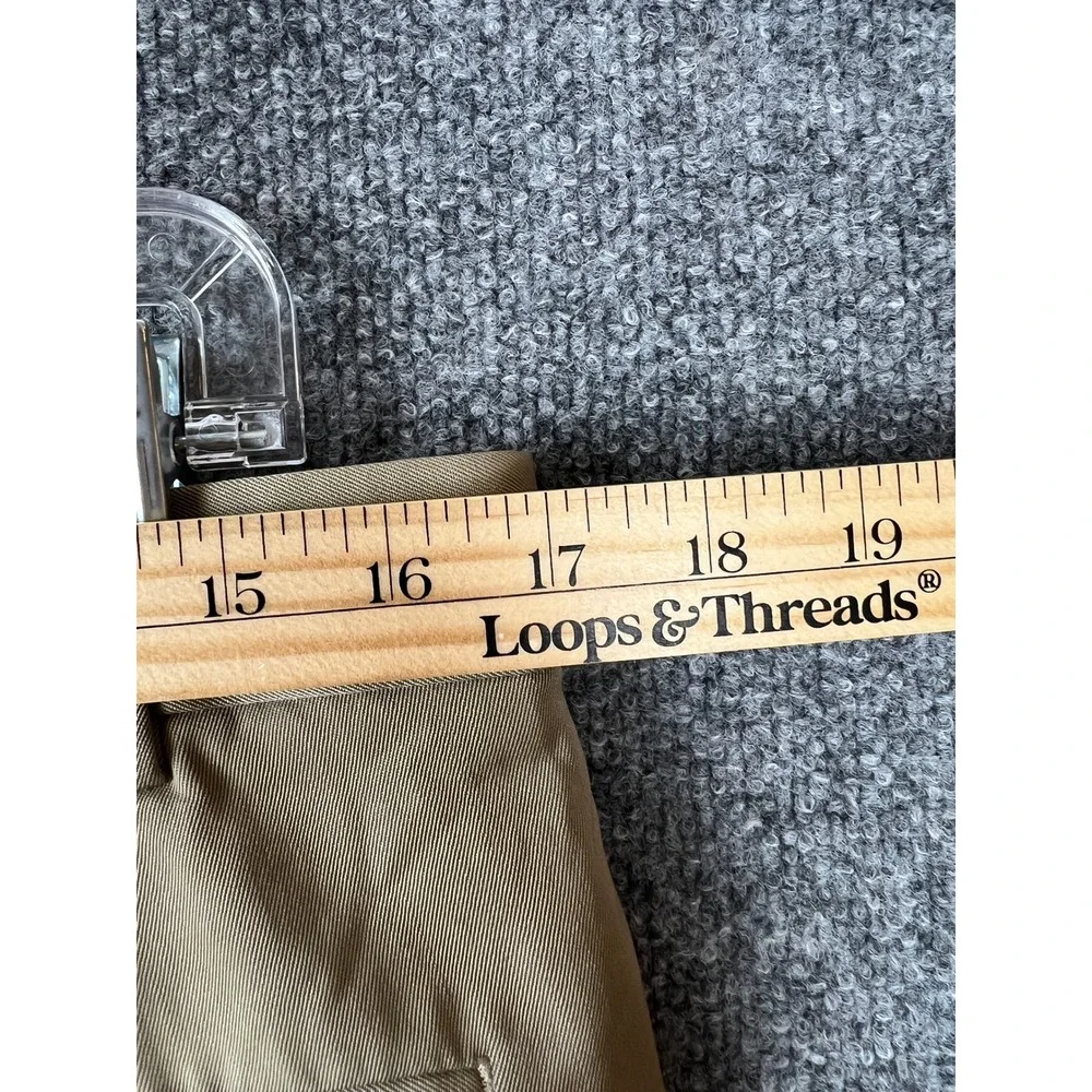 Brooks Brothers Dress Pants Tan Wool Pleated Khaki Made in Canada Mens 35W